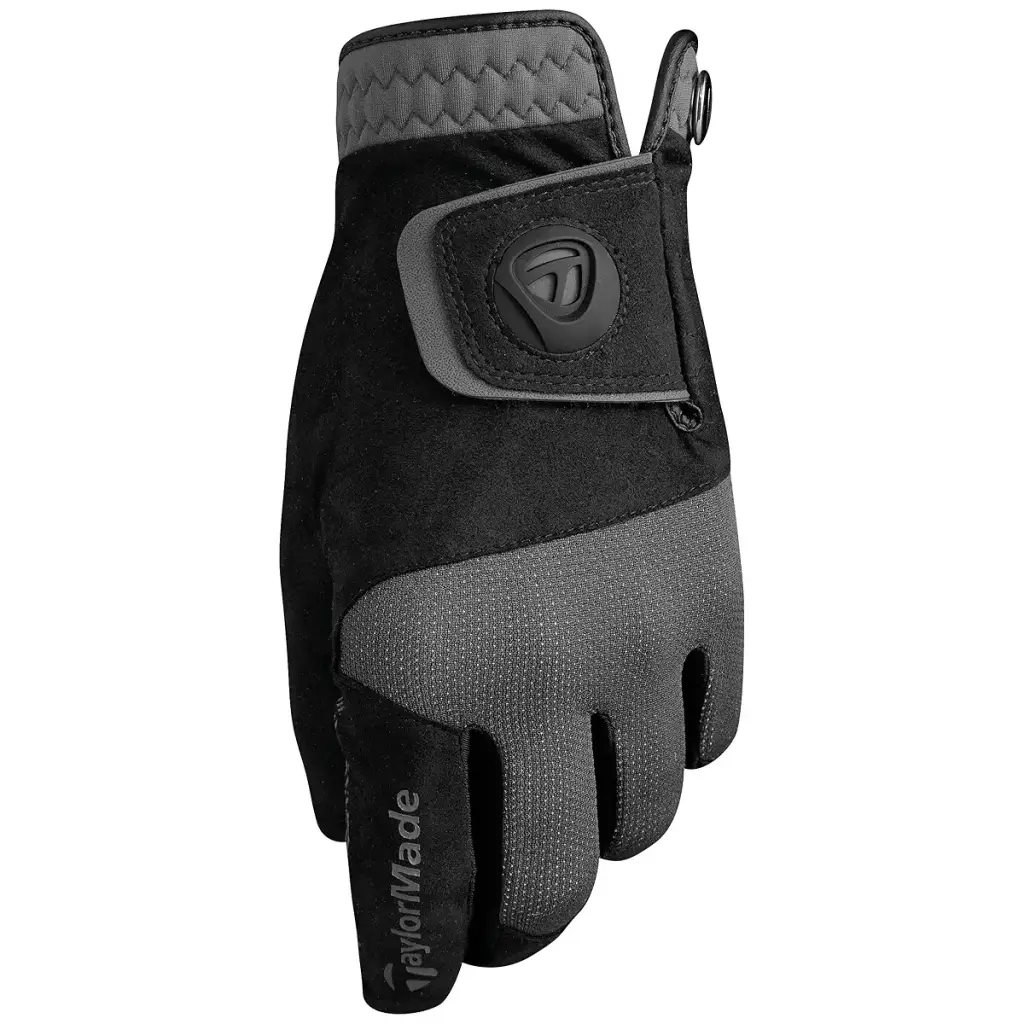 TaylorMade Rain Control Golf Gloves (Pair) Black/Gray Large Pair — Golf