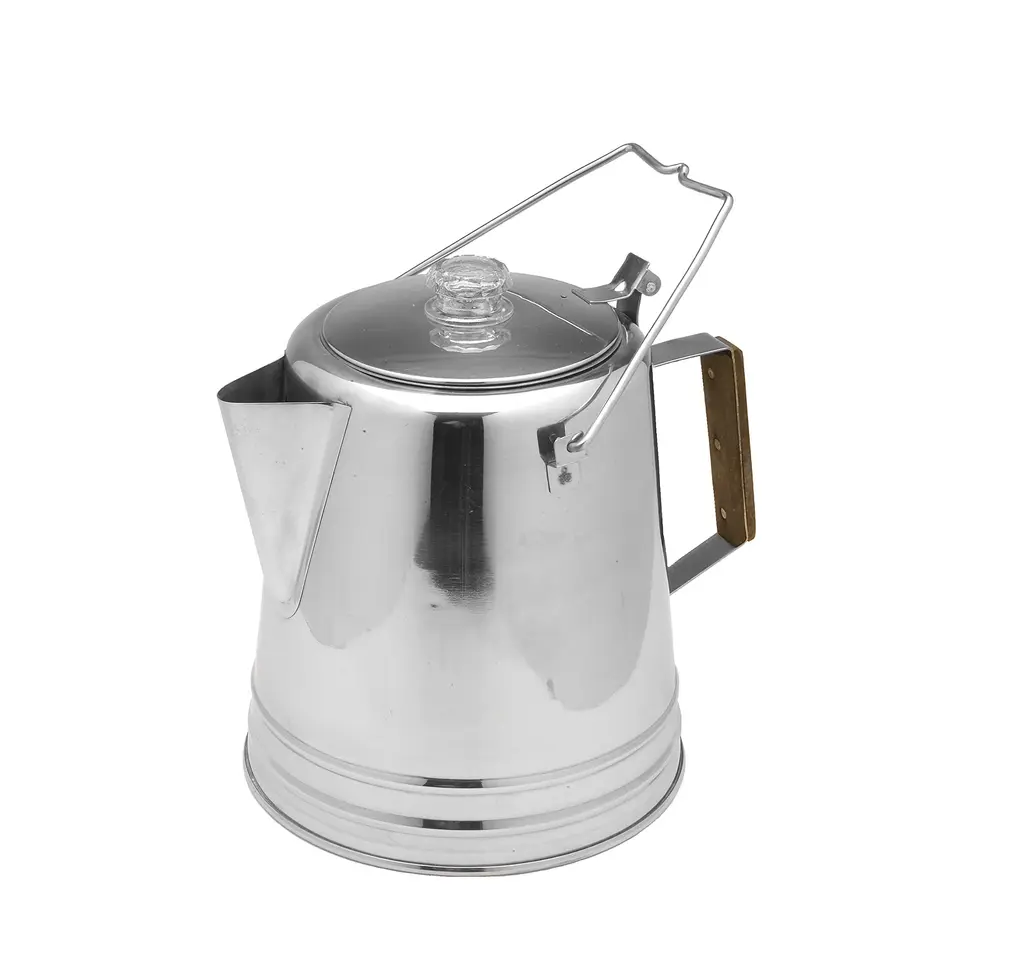 Texsport Stainless Steel Coffee Pot Percolator for Outdoor Camping , Silver, 28 Cup