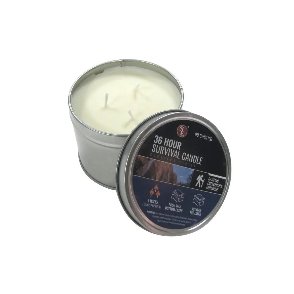 TG,LLC Treasure Gurus 36 Hour Soy Camping Outdoor Survival Candle Emergency Rescue Gear Prepper Supplies