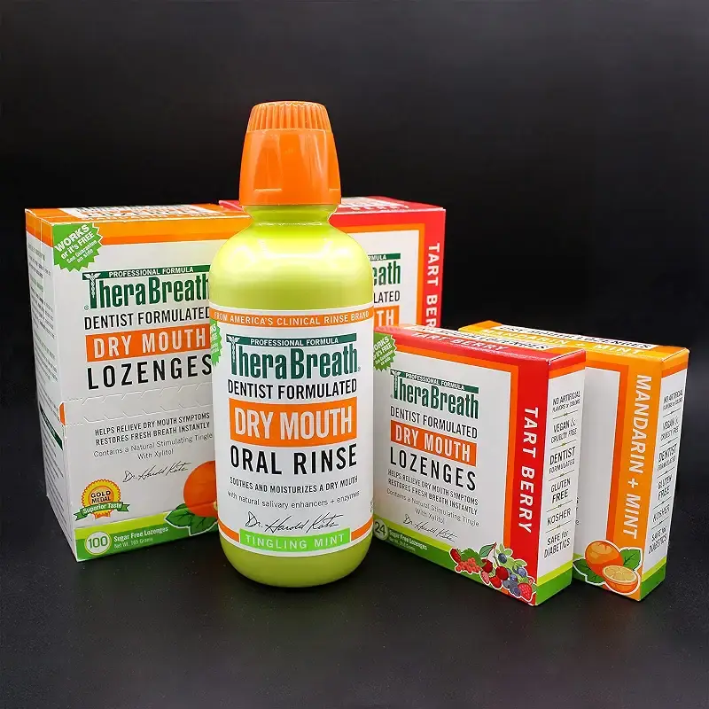 TheraBreath Dry Mouth Lozenges with ZINC Tart Berry Flavor 24 Lozenges Tart Berry 24 — Oral Care