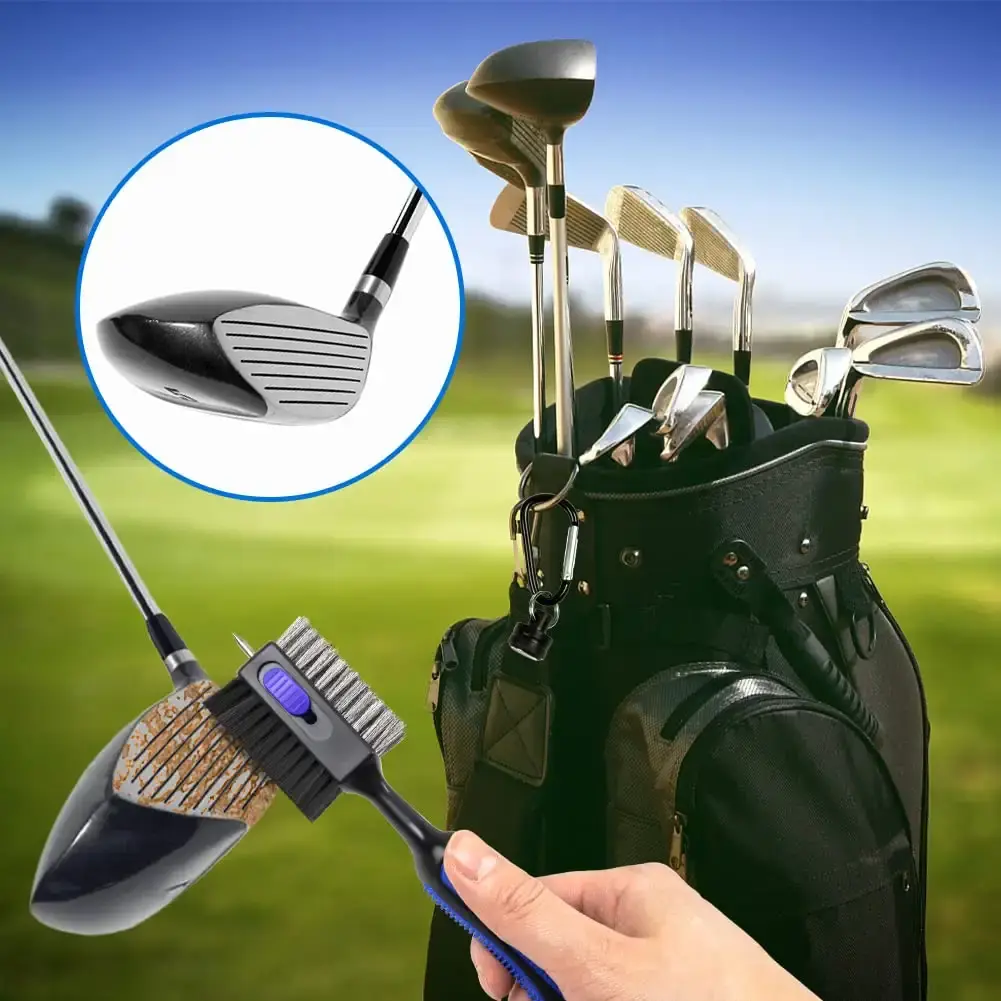THIODOON 2 Pack Golf Club Brushes and Groove Cleaner with Magnetic Keychain Oversized — THIODOON