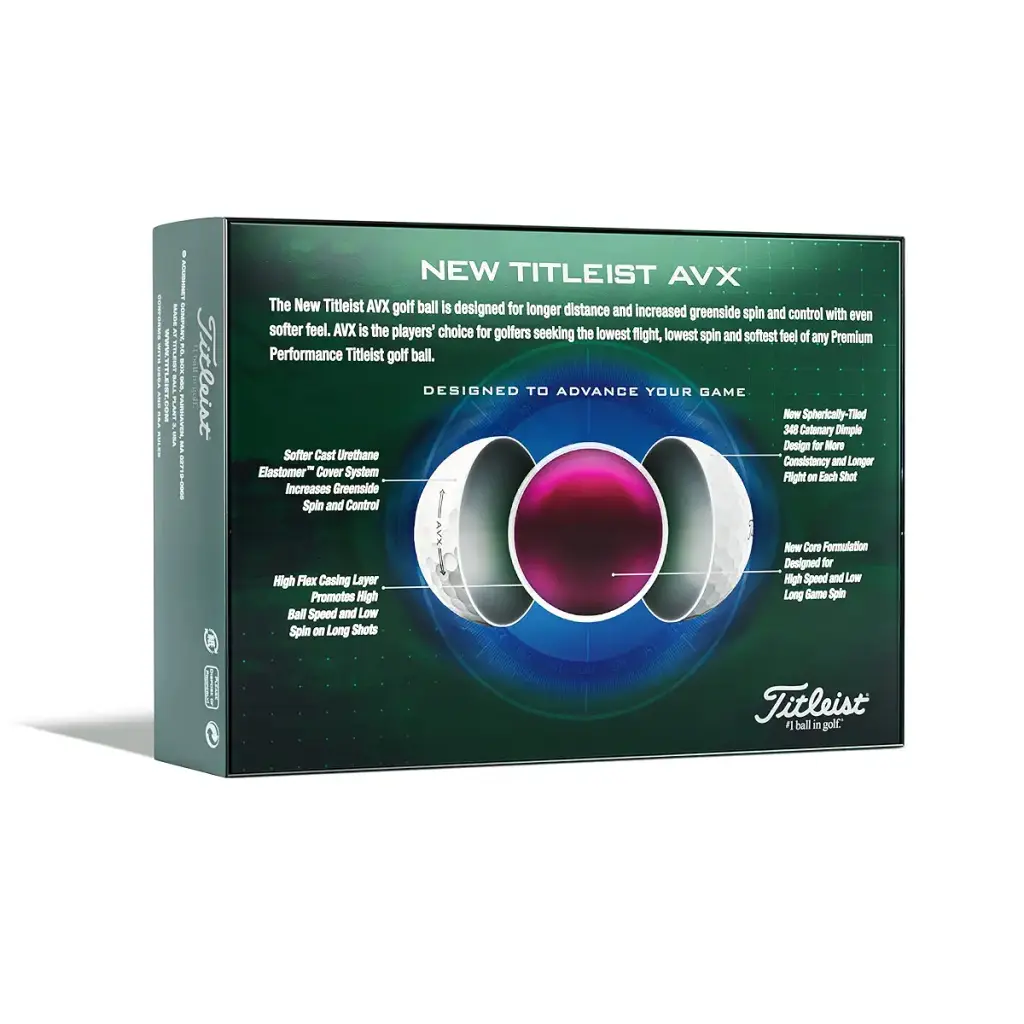 Titleist AVX Golf Balls (One Dozen) White Golf Balls — Golf