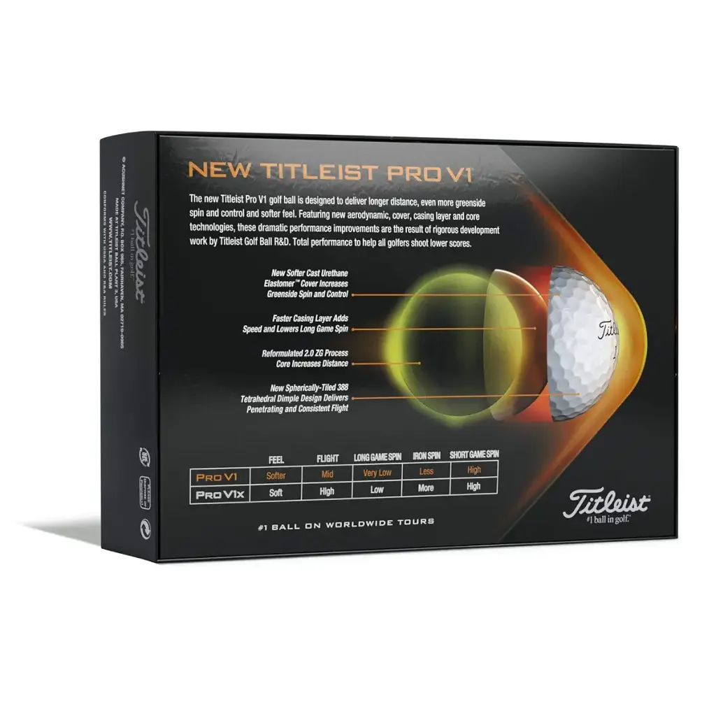 Titleist Pro V1 Golf Balls Prior Generation (One Dozen) White Low Numbers Golf Balls — Titleist