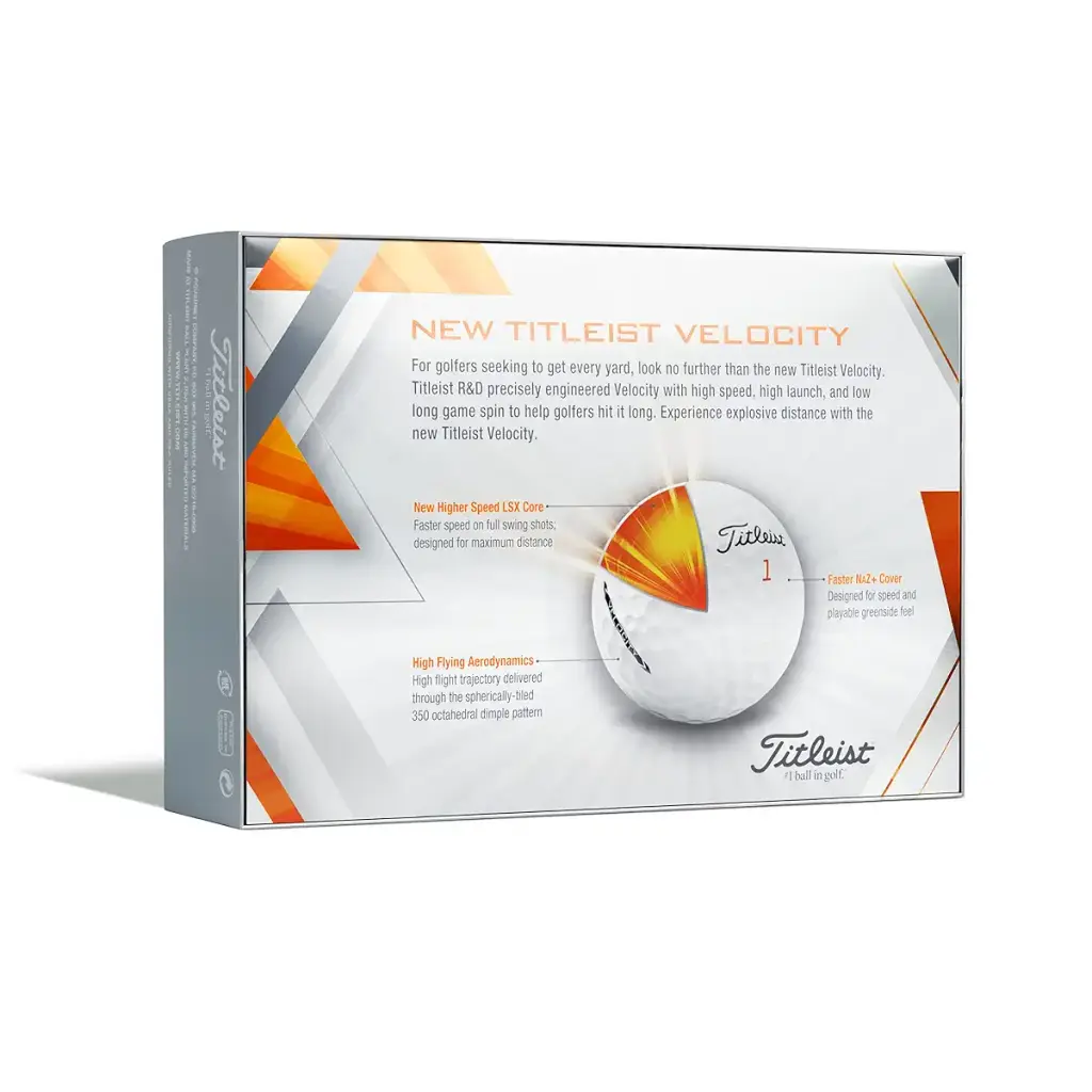 Titleist Velocity Golf Balls White — Golf