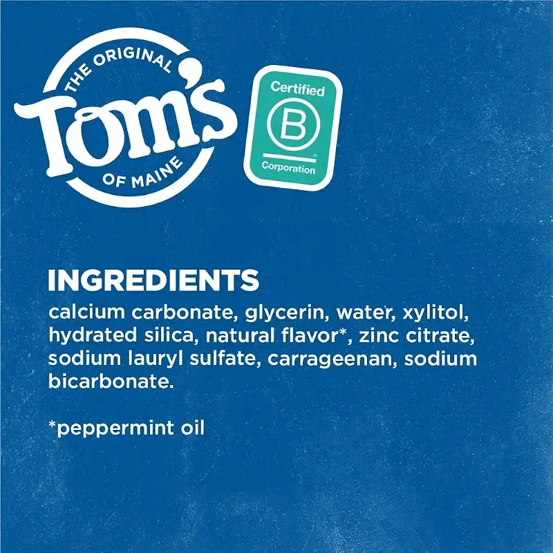 Tom's of Maine Fluoride-Free Antiplaque & Whitening Natural Toothpaste Peppermint 5.5 oz. — 5.5 oz