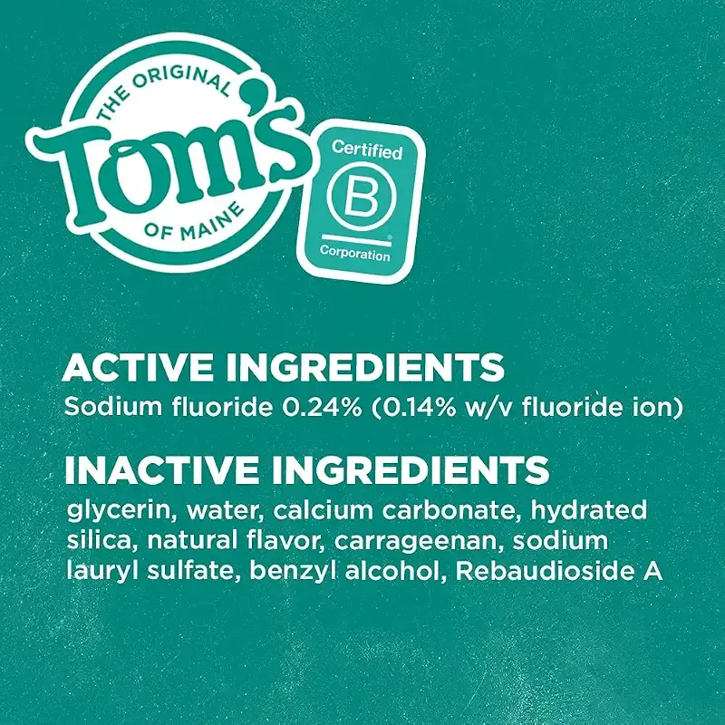 Tom's of Maine Kids Toothpaste, Blueberry, Fluoride, Natural, Children, Dye Free, 2+ — pack of 3
