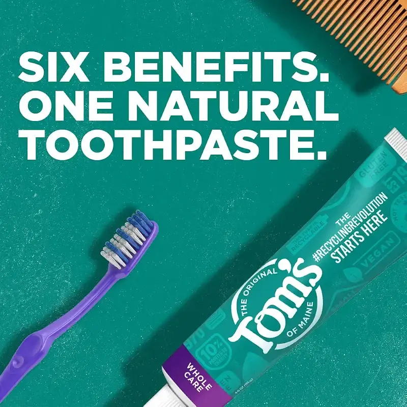 Tom's of Maine Whole Care Natural Toothpaste with Fluoride Cinnamon Clove 4.0 oz. 3-Pack — pack of 3