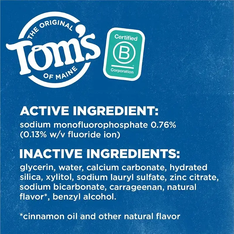 Tom's of Maine Whole Care Natural Toothpaste with Fluoride Cinnamon Clove 4.0 oz. 3-Pack — 4 oz