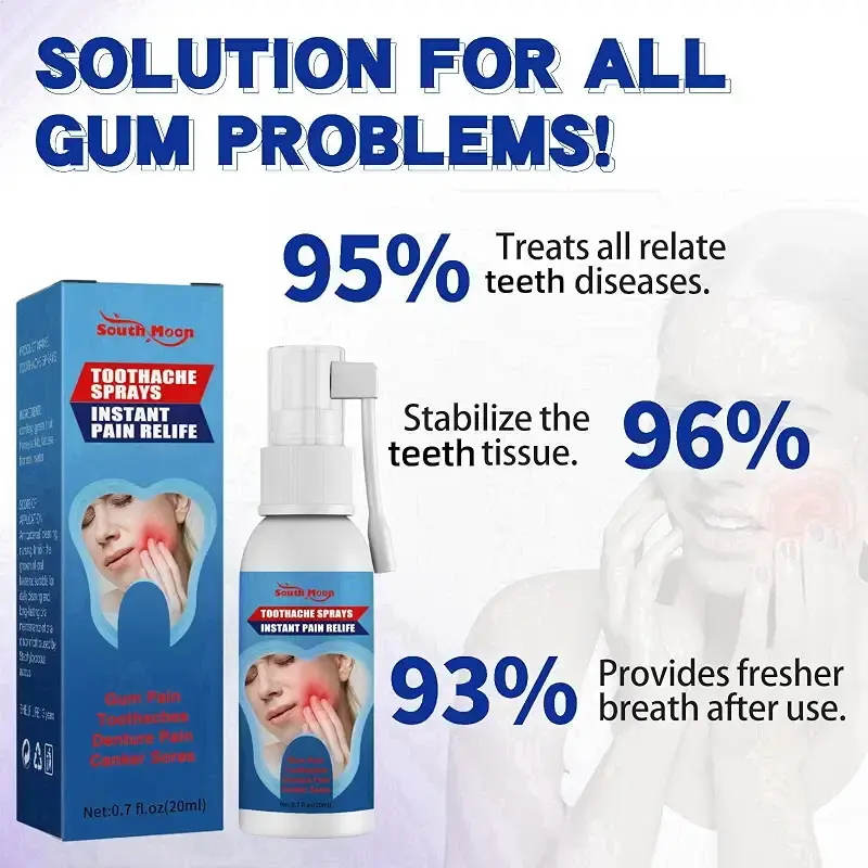 Tooth Pain Relief Toothache Relieving Spray Dental Pain Relief Toothache Spray Instant — Spray