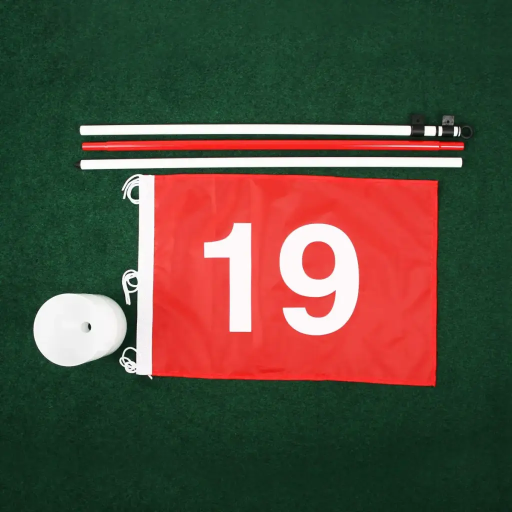 Tour Gear Portable Golf Flag with Cup, 6-Foot Height Flagstick, Create Your Own 19th Hole — Tour Gear