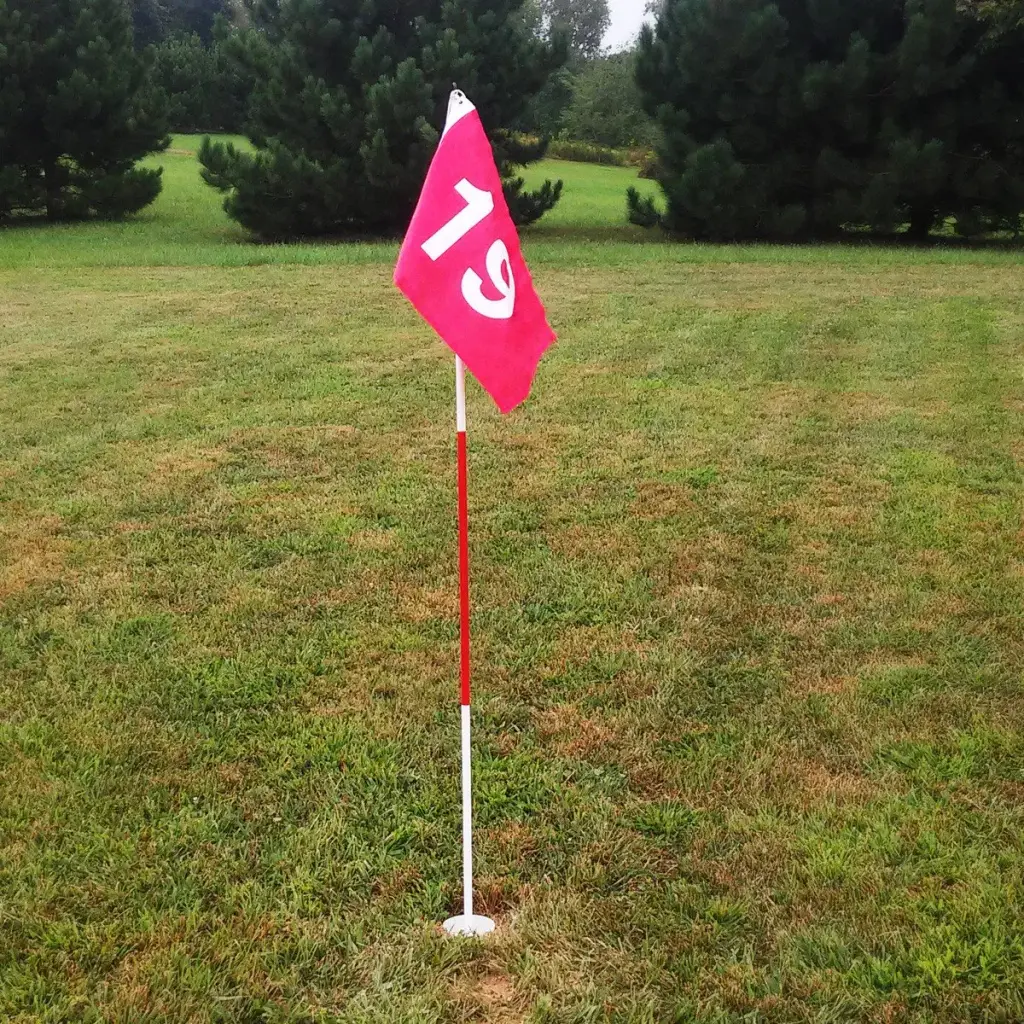 Tour Gear Portable Golf Flag with Cup, 6-Foot Height Flagstick, Create Your Own 19th Hole — Golf