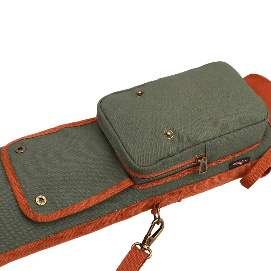 TOURBON Canvas Golf Club Travel Case Lightweight Carry Bag for Men Women Green — Golf