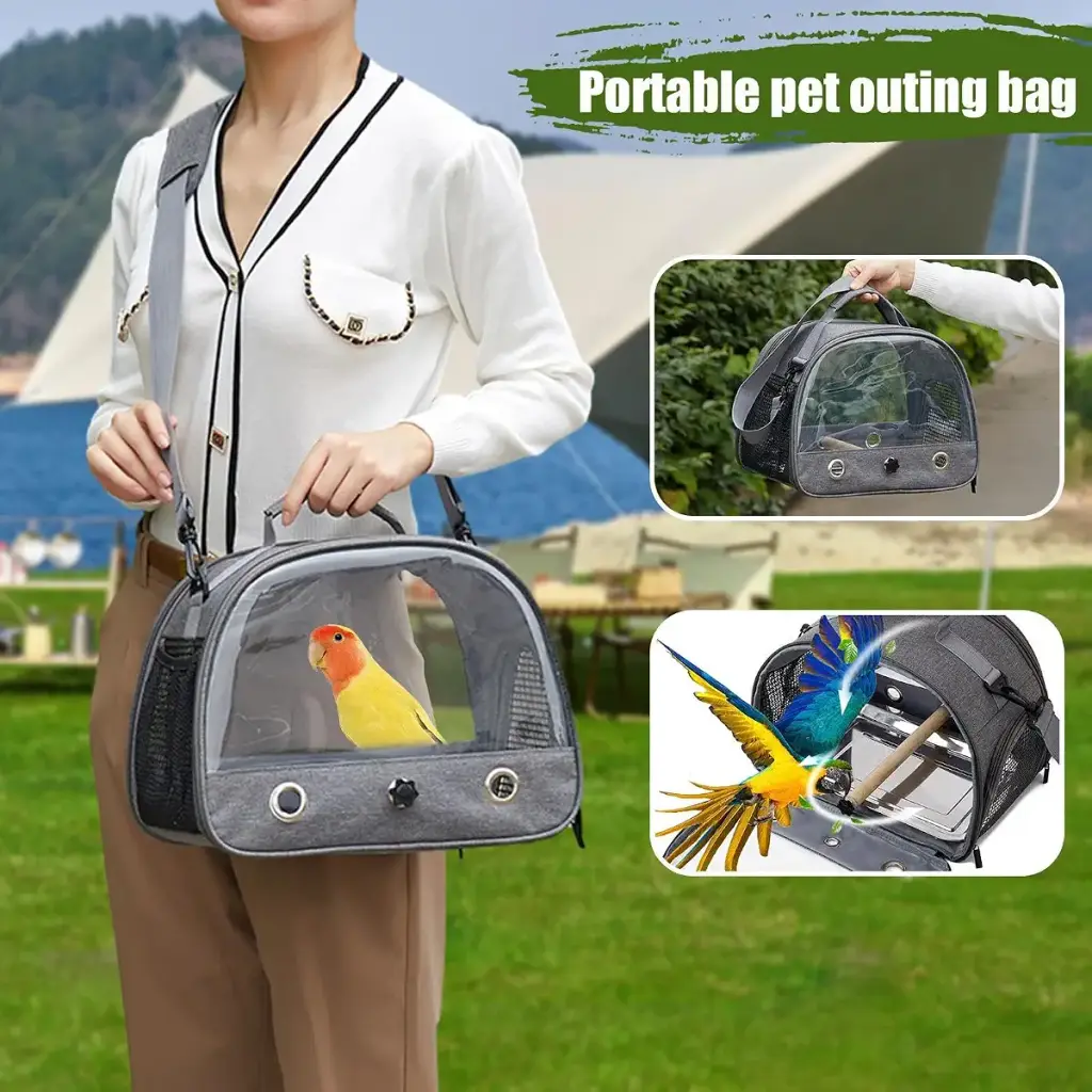 Travel Bird Cage | Animal Carrier Bag Bird Cage Small Pet Carrier Bag Portable Breathable — Hujinkan