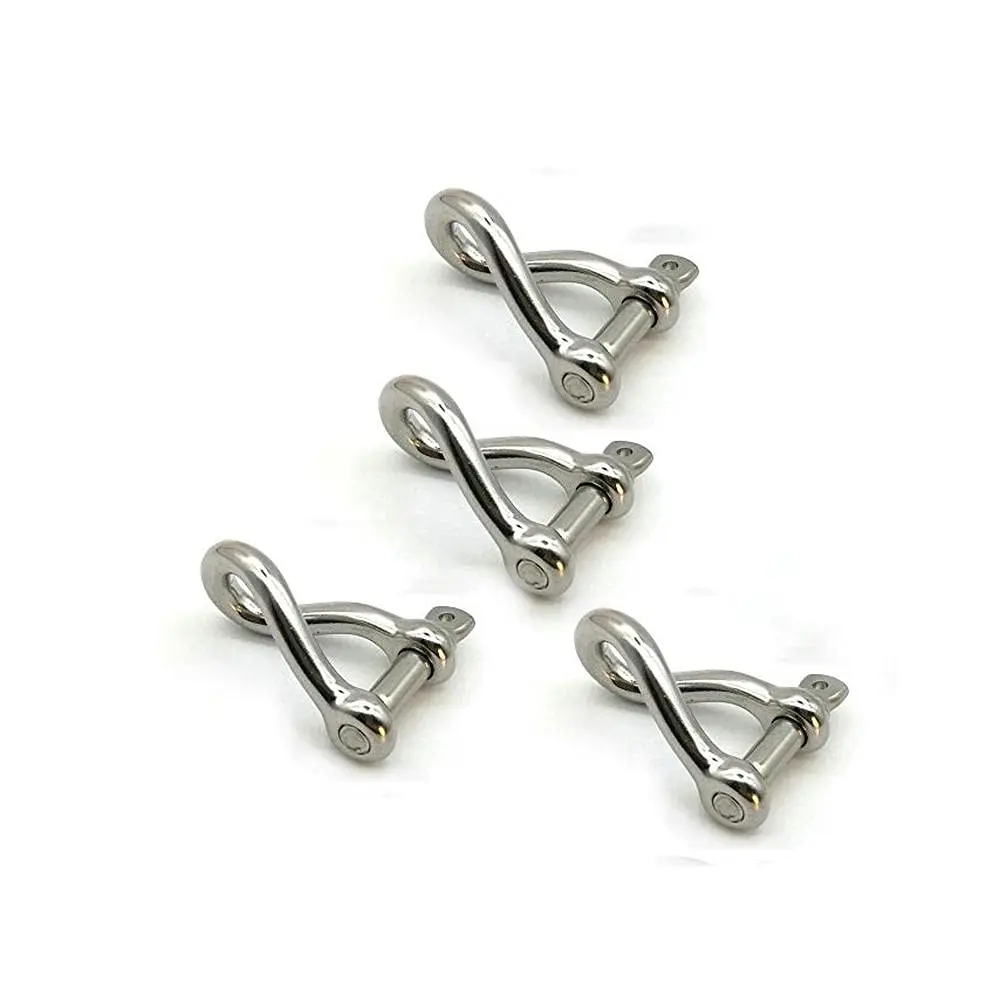 Twist Shackle Stainless Steel 316 Marine Grade,Mini 3/16" (5mm)-4 Pcs