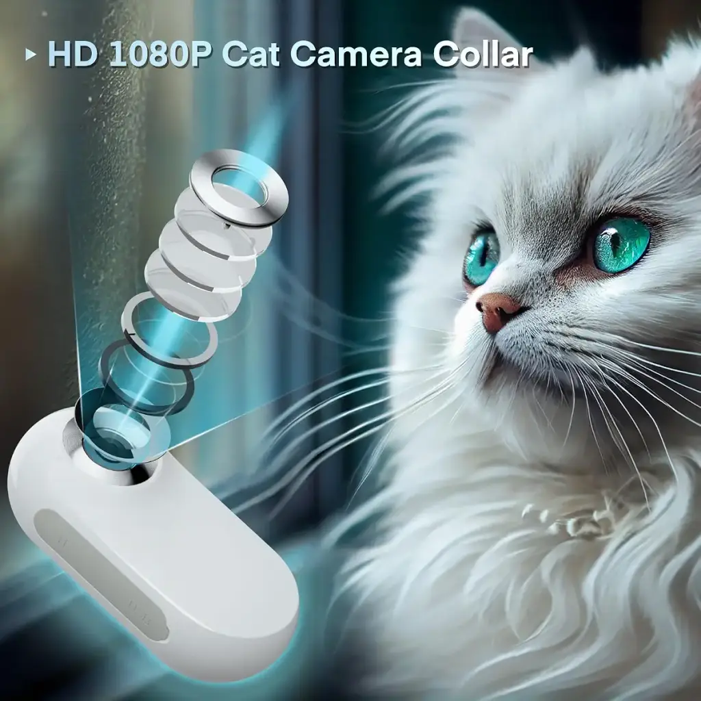 TwoWin Cat Camera Collar with 8GB SD Card HD 1080P Dog Collar Camera Mini Body Camera — TwoWin