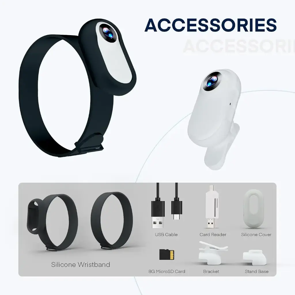 TwoWin Cat Camera Collar with 8GB SD Card HD 1080P Dog Collar Camera Mini Body Camera — Pet