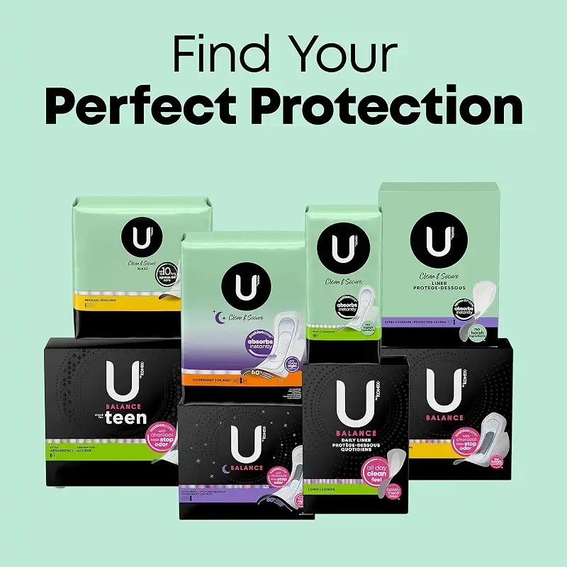 U by Kotex Clean & Secure Panty Liners, Light Absorbency, Long Length, 126 Count — U by Kotex