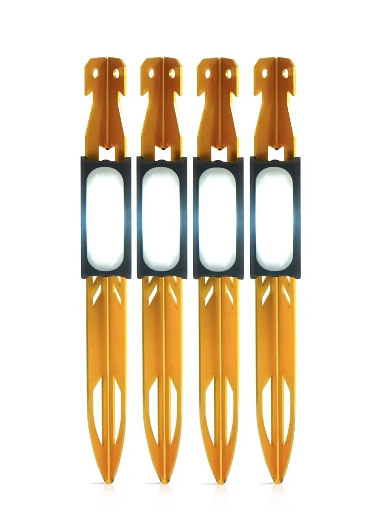 UCO StakeLight Tent Stake with LED Light and Emergency Strobe Pack of 4