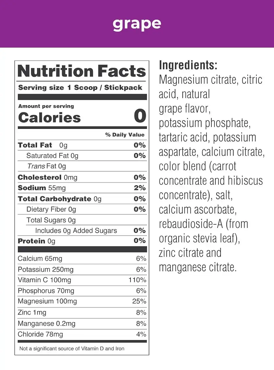 Ultima Replenisher Hydrating Electrolyte Powder, Grape, 20 Count Box, no Sugar, no Carbs — Powder