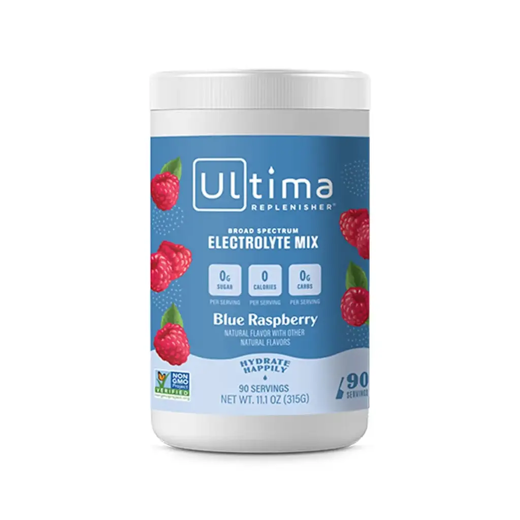 Ultima Replenisher Hydration Electrolyte Powder- 90 Servings- Keto & Sugar Free- Feel Replenished Revitalized- Naturally Sweetened- Non- GMO & Vegan Electrolyte Drink Mix- Blue Raspberry
