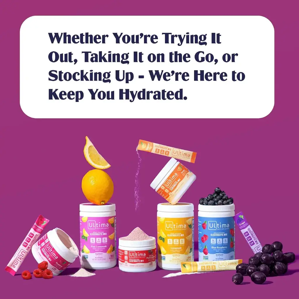 Ultima Replenisher Hydration Electrolyte Powder- 90 Servings- Keto & Sugar Free- Feel — Berry
