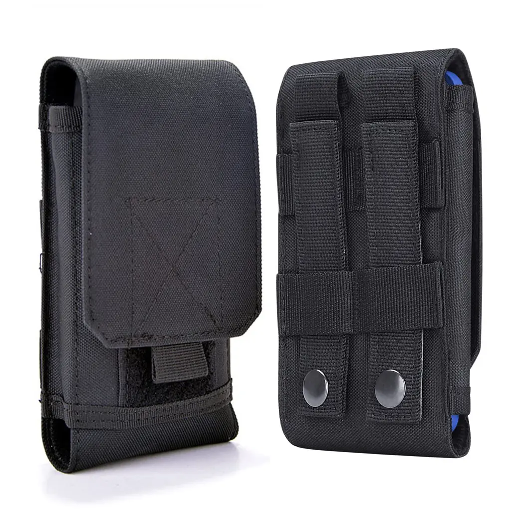 Universal Tactical MOLLE Holster Army Mobile Phone Belt Pouch EDC Security Pack Carry Accessory Kit Waist Bag Case Compatible iPhone 13 14 Pro X XS Max XR 7 8 Plus Samsung Galaxy S10 S9 S8 Plus #A (Big)