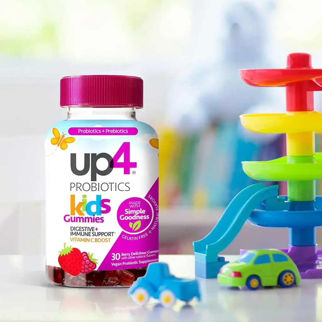 up4 Kids Probiotic Gummies Digestive and Immune Support with Prebiotics and Vitamin C — Gummies