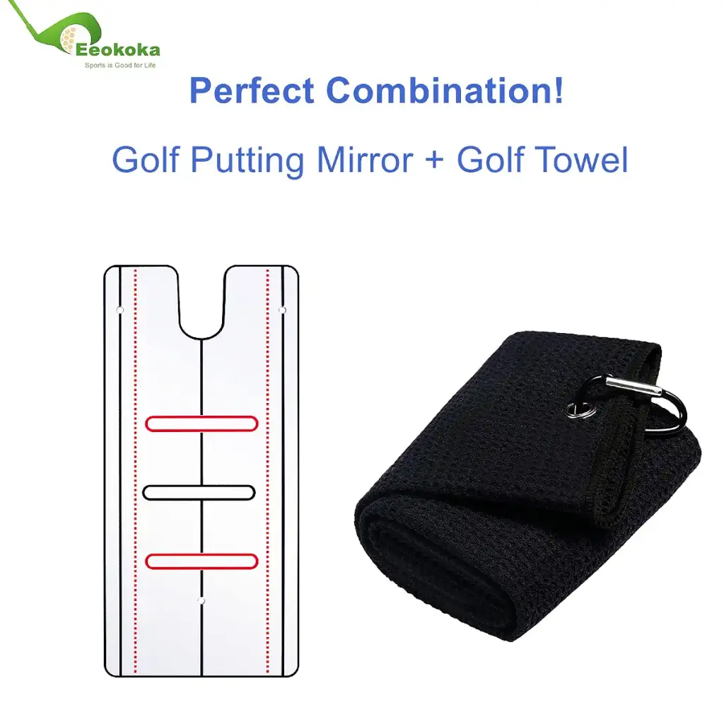 Upgrade Golf Putting Mirror, Portable Putting Aid, Professional Golf Training Equipment — Eeokoka