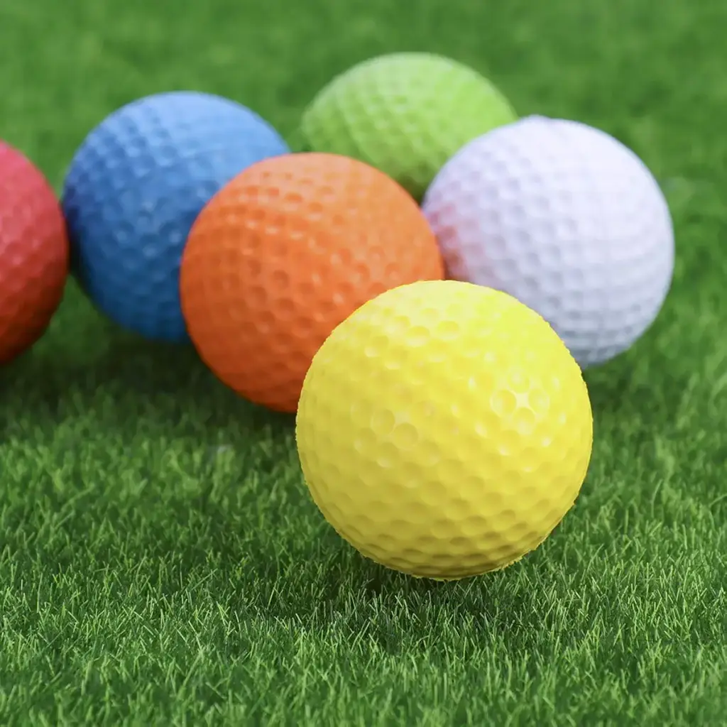 VANZACK Practice Golf Balls Flexible Practice Balls PU Golfballs Indoor Outdoor Training — pack of 6