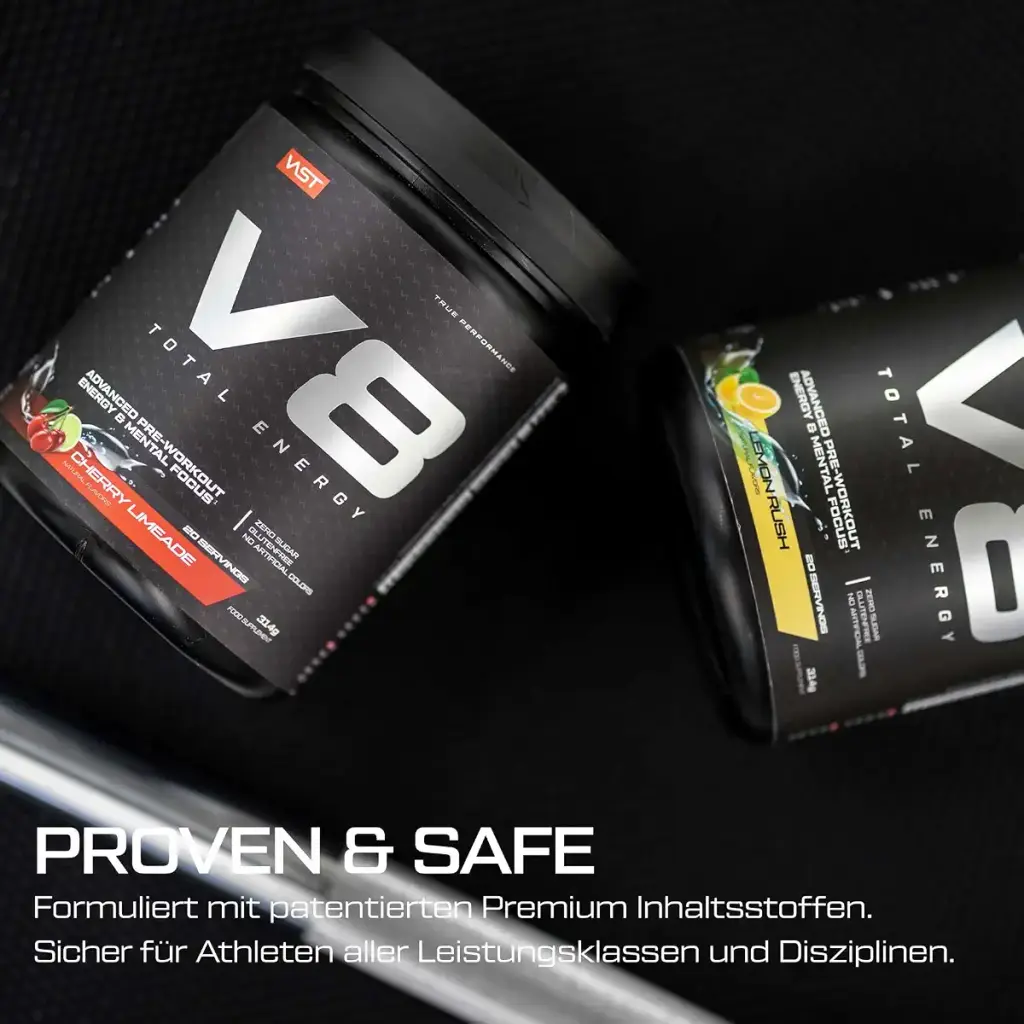 VAST Sports V8 Total Energy Pree Workout Booster Training booster CarnoSyn BetaPower — Sports Nutrition