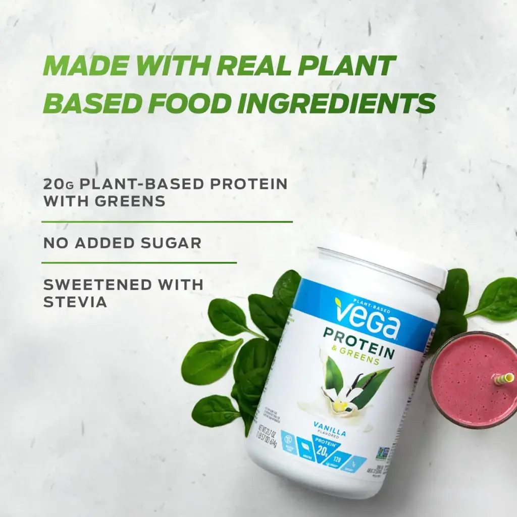 Vega Protein and Greens Chocolate Vegan Protein Powder 20g Plant Based Protein Pea — Powder