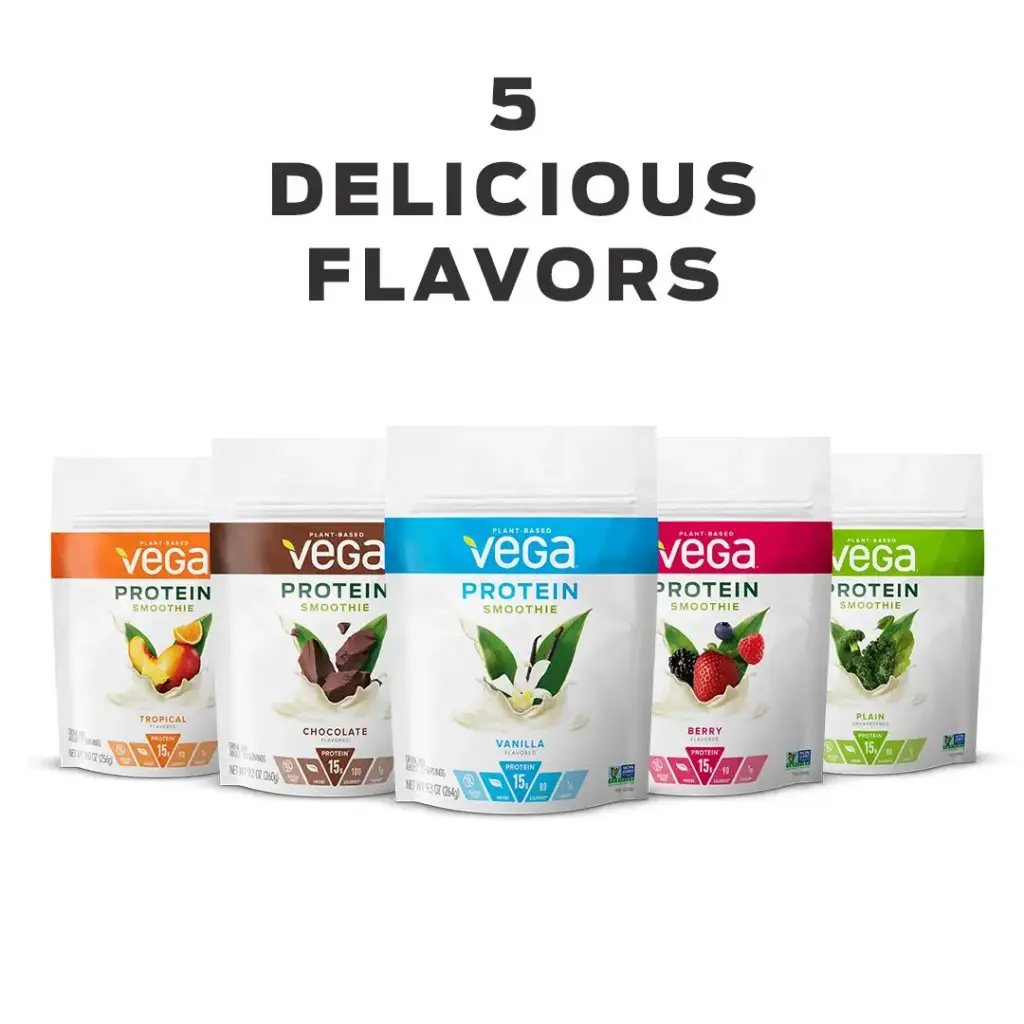 Vega Protein Smoothie, Berry, Plant Based Protein Powder - Vegan Protein Powder — Powder