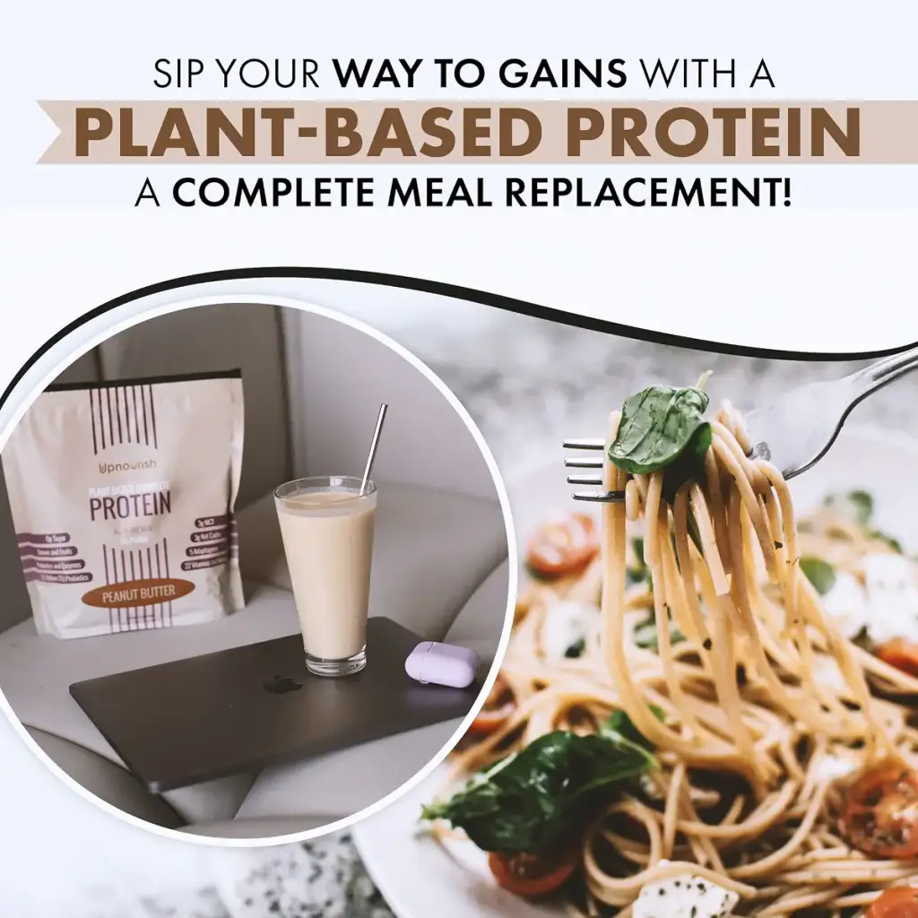Vegan Meal Replacement Shake Peanut Butter Superfood Plant Based Protein Powder with — Powder