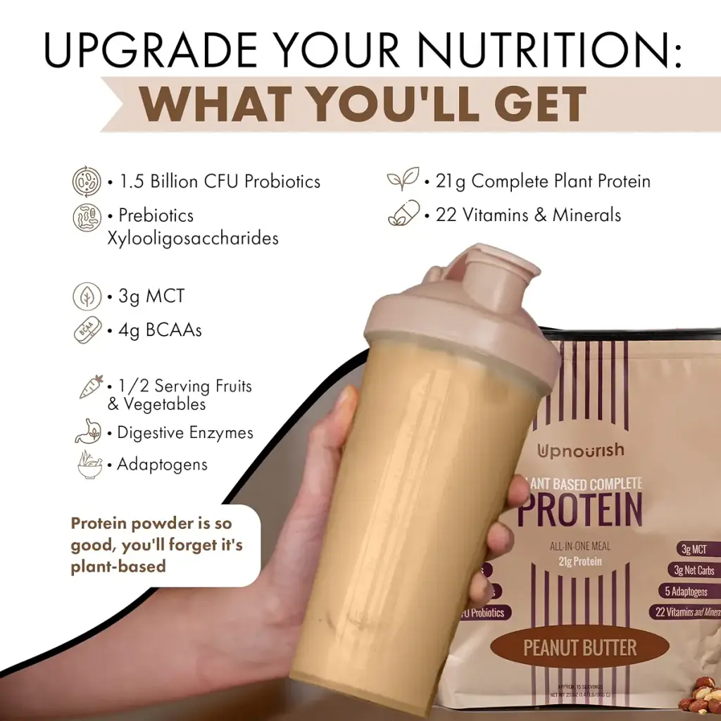 Vegan Meal Replacement Shake Peanut Butter Superfood Plant Based Protein Powder with — Peanut butter