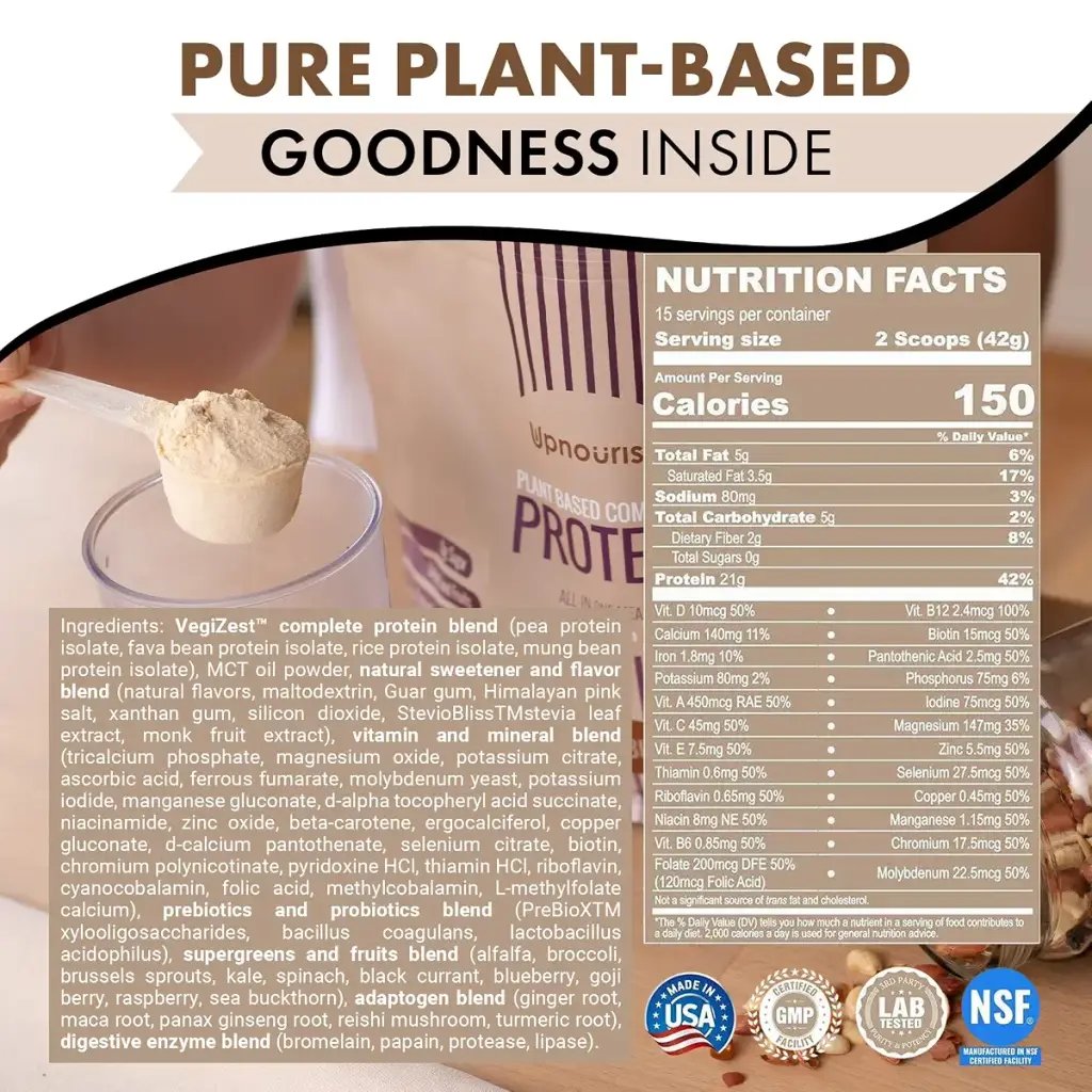 Vegan Meal Replacement Shake Peanut Butter Superfood Plant Based Protein Powder with — Peanut butter