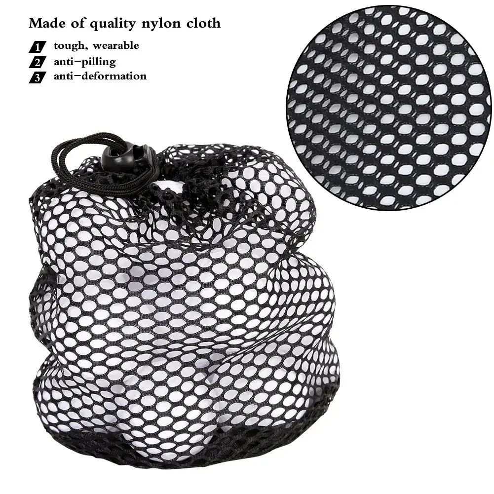 VGEBY1 Golf Ball Bag,Washable Golf Mesh Drawstring Pouch with 3 Sizes for Golf Accessory — Golf