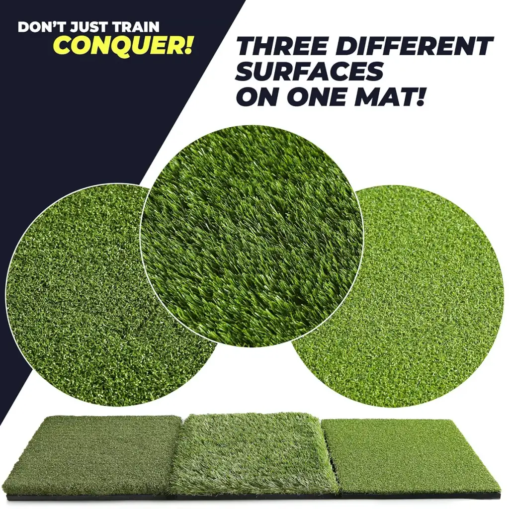 Victorem Golf Mat for Backyard - 17x39 Inch Unfolded, Durable Turf Mat for Indoor or — Victorem