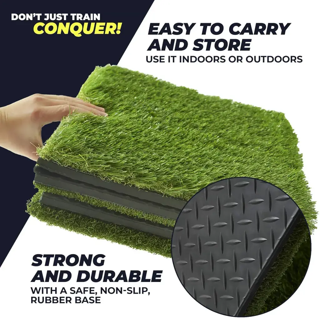 Victorem Golf Mat for Backyard - 17x39 Inch Unfolded, Durable Turf Mat for Indoor or — pack of 50