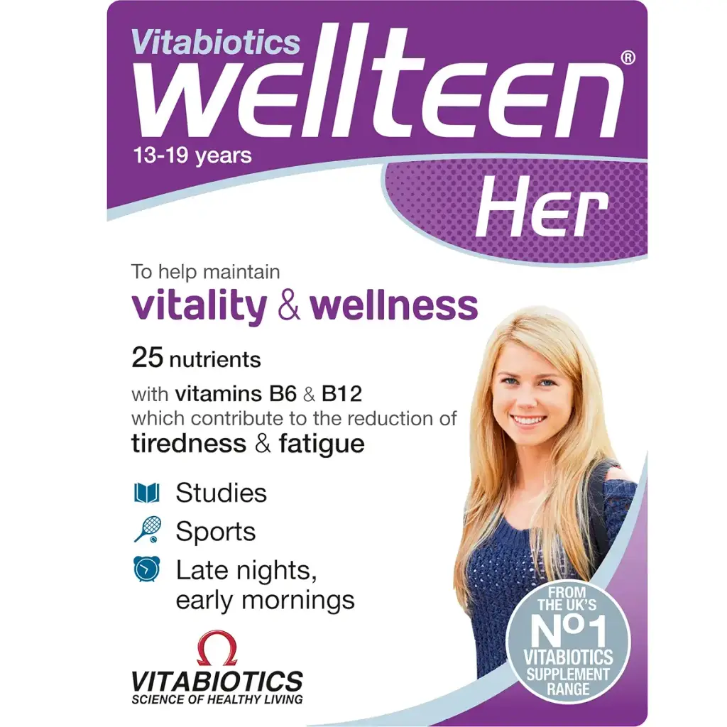 Vitabiotics Wellteen Her Original - 30 Tablets (Packaging May Vary) 30 count (Pack of 1) For Teenage Girls