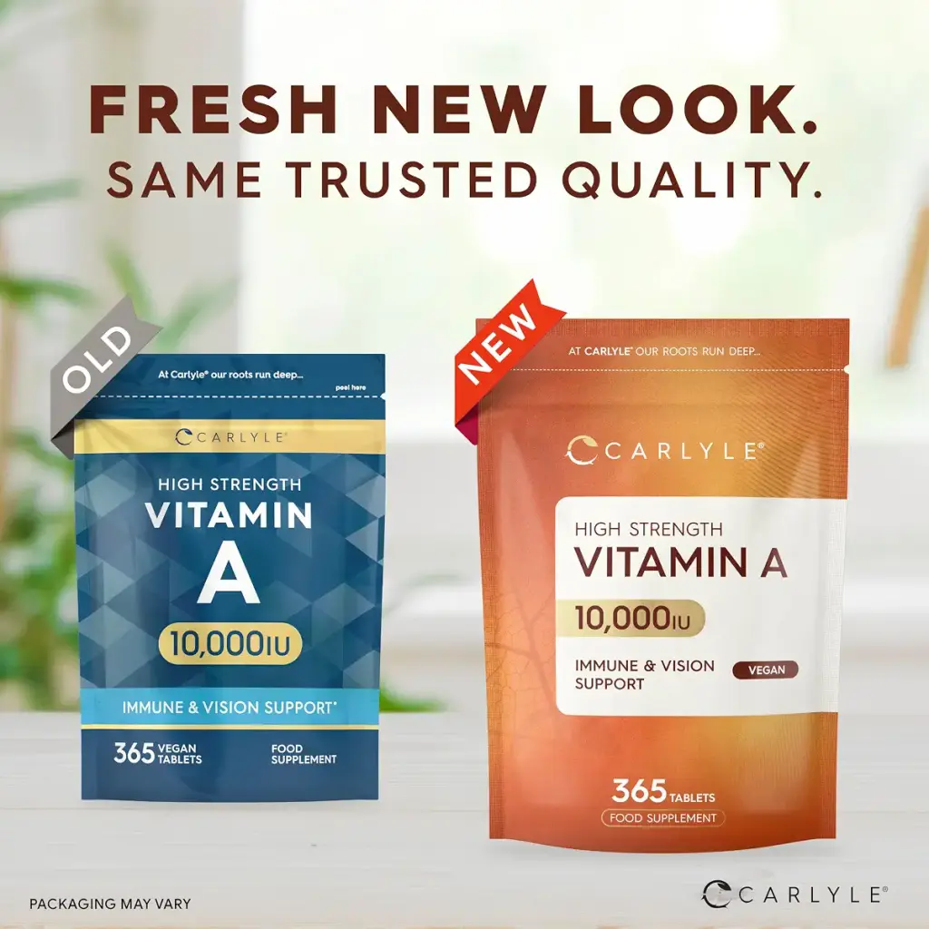 Vitamin A Tablets 10000 IU | 365 Count (1 Year Supply) | Vitamin A as Retinol Acetate — Vitamins