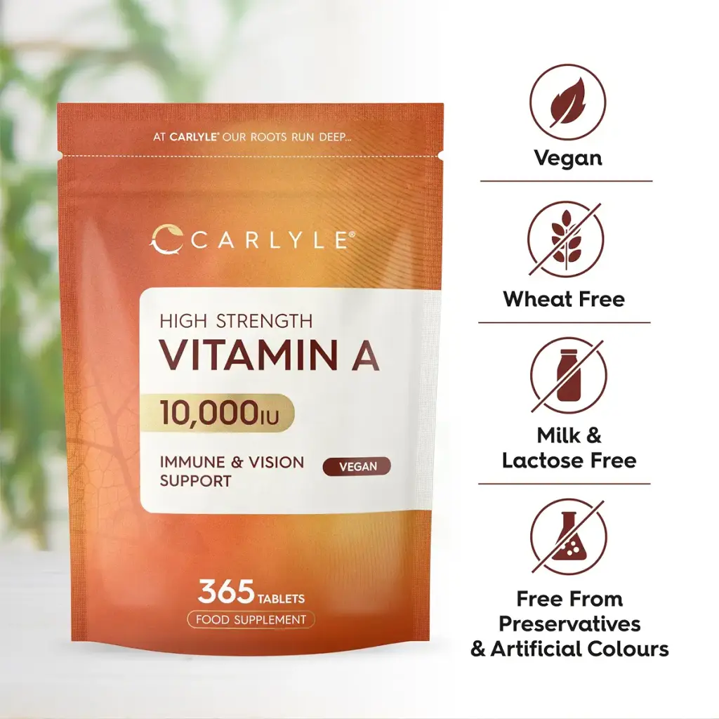 Vitamin A Tablets 10000 IU | 365 Count (1 Year Supply) | Vitamin A as Retinol Acetate — Tablets