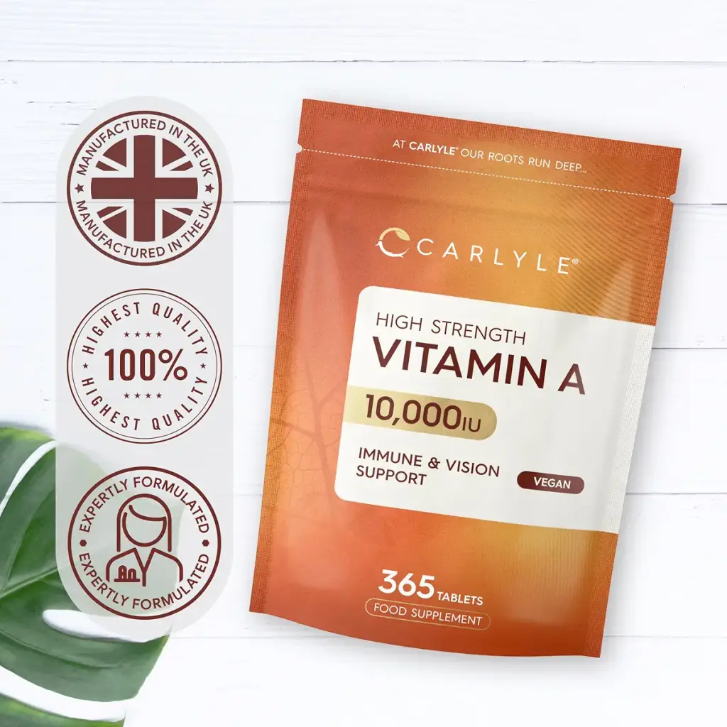 Vitamin A Tablets 10000 IU | 365 Count (1 Year Supply) | Vitamin A as Retinol Acetate — pack of 365