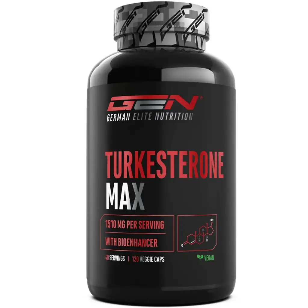 VitamineVersand 24 Turkesterone Max 120 capsules Extra high dosage with 1510 mg per daily portion With Bioenhancer Without unwanted additives Vegan