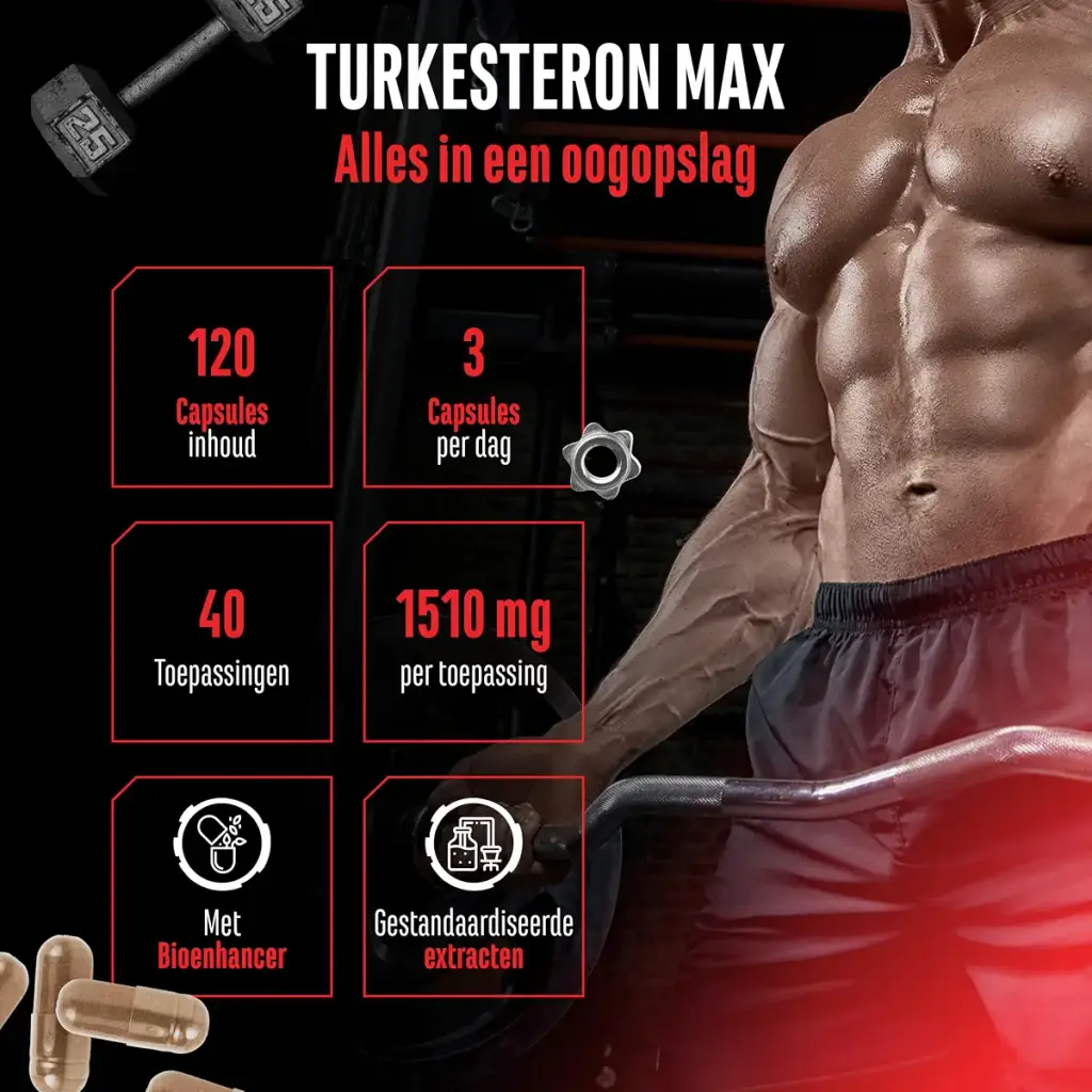 VitamineVersand 24 Turkesterone Max 120 capsules Extra high dosage with 1510 mg per daily — 1510 mg