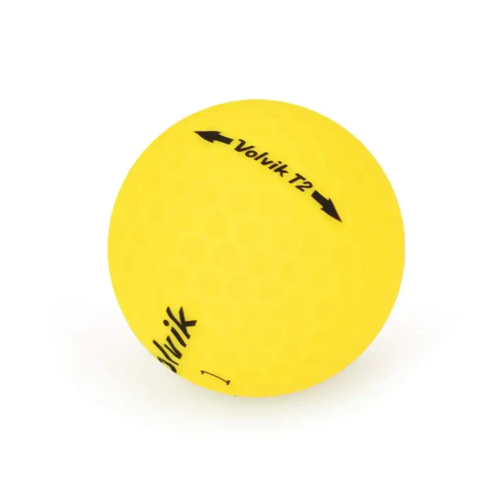 Volvik T2 Ionomer Polymer Low Side Spin Matte Finished Long Distance Balls 2-Pieces, 1 — Golf