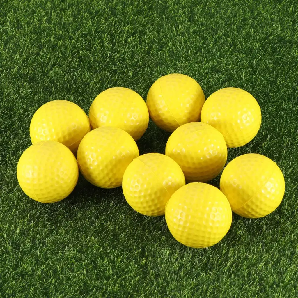 VORCOOL 10pcs Practice Foam Golf Balls, Foam Golf Practice Balls Light Soft Elastic — pack of 10