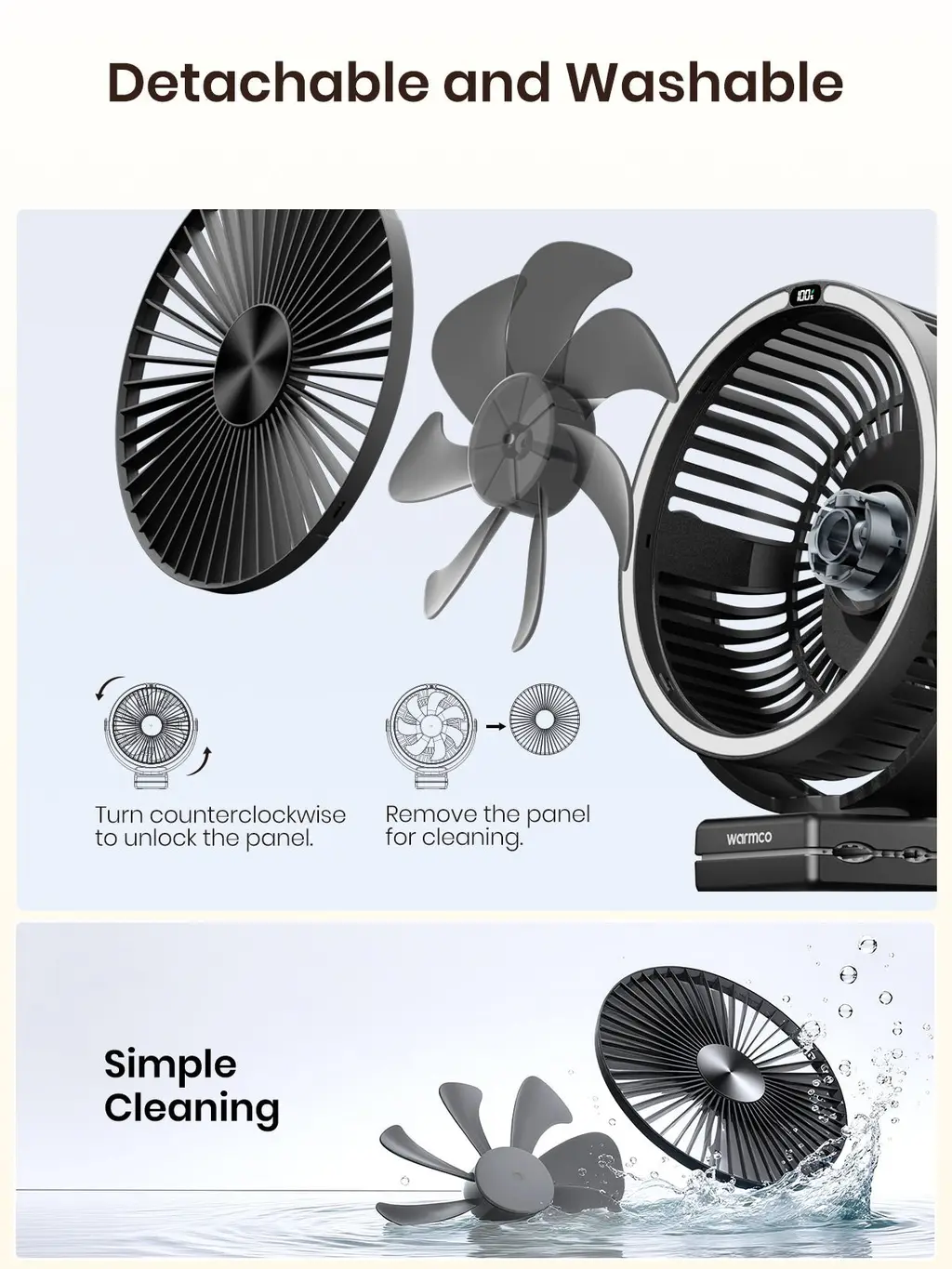 DJ15 3-in-1 Clip Camping Fan (15000mAh), view 5