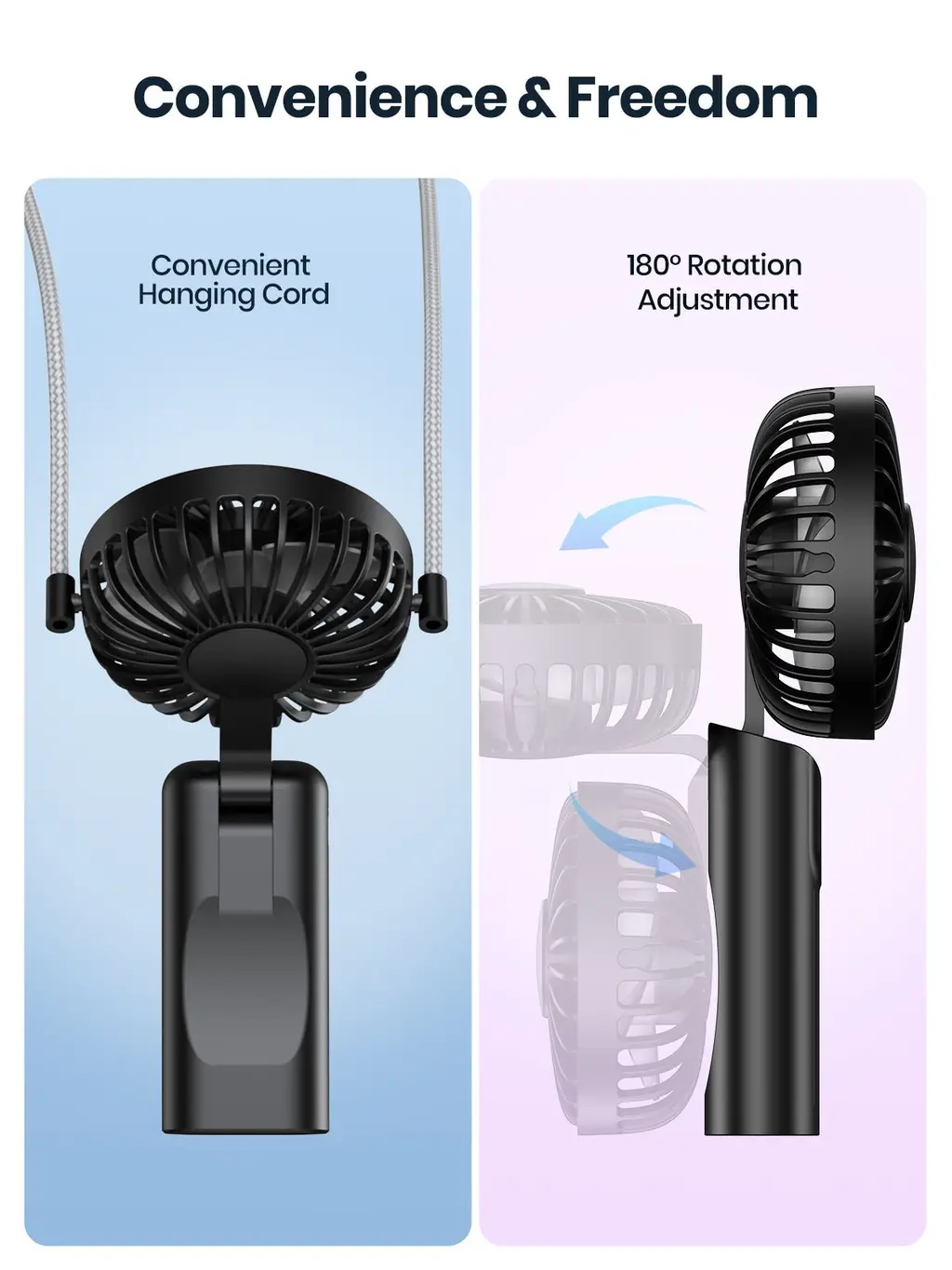 K38 3-in-1 Handheld Fan (5000mAh), view 3