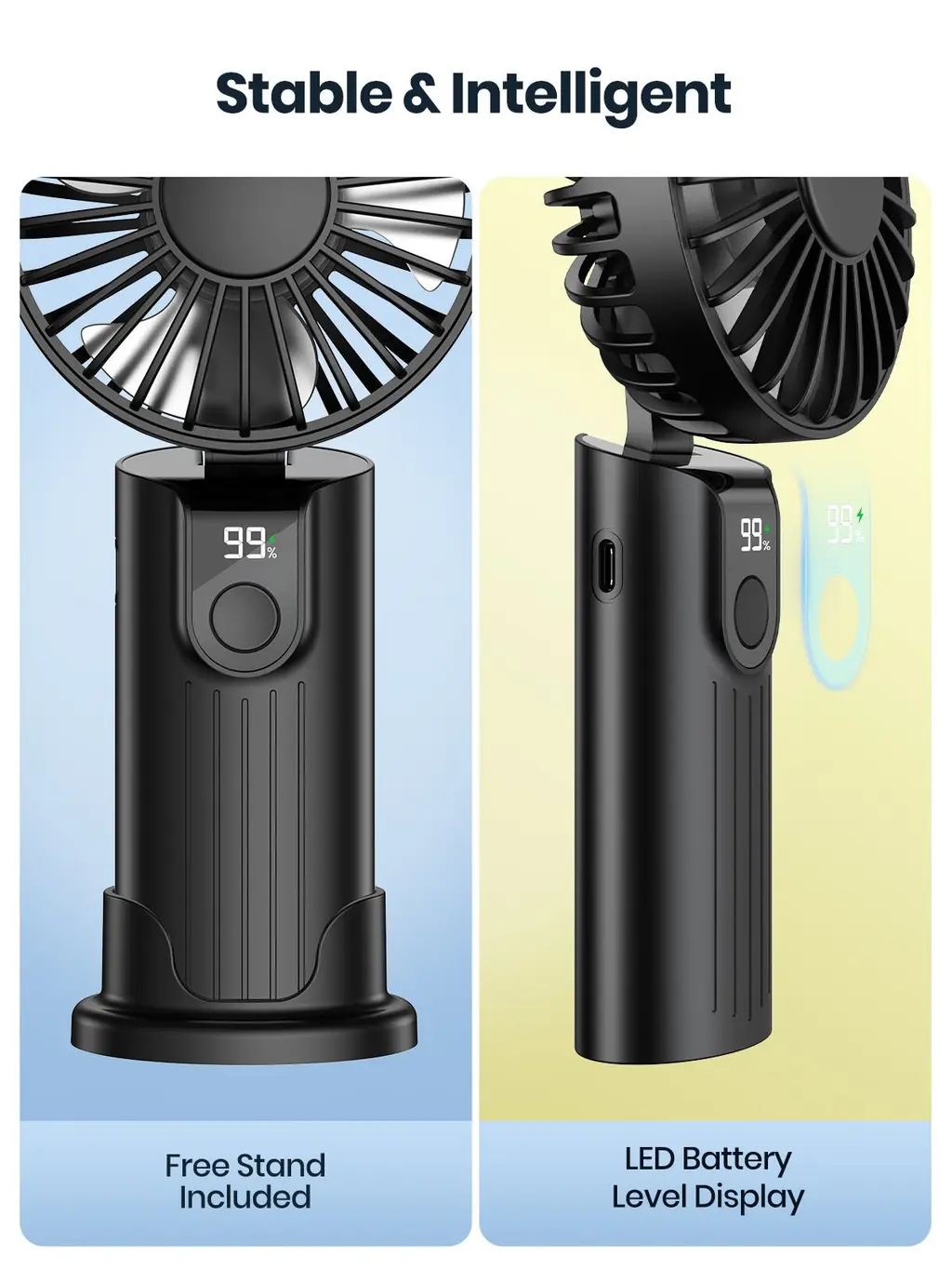 K38 3-in-1 Handheld Fan (5000mAh), view 4