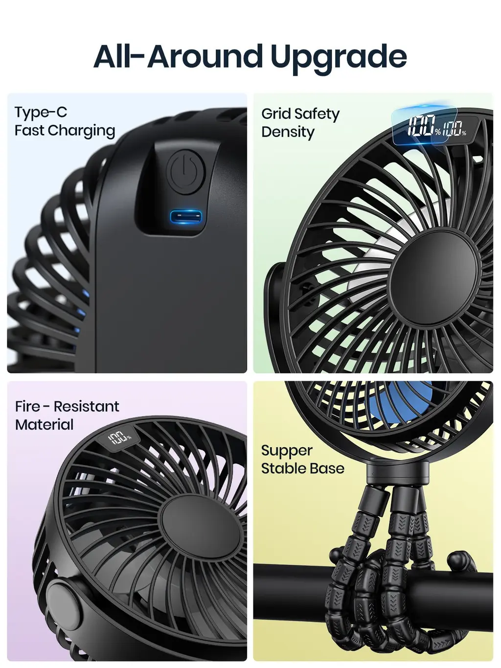 K60A Stroller Fan (5000mAh), view 7